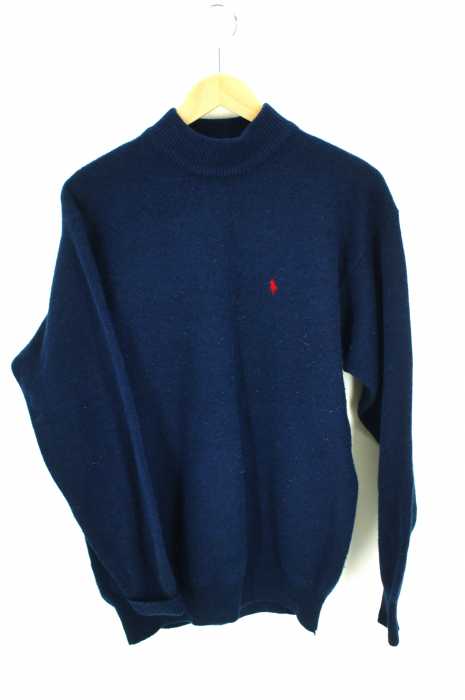 POLO by HERALD(ポロ) ハイネック刺繍入りニット メンズ トップス