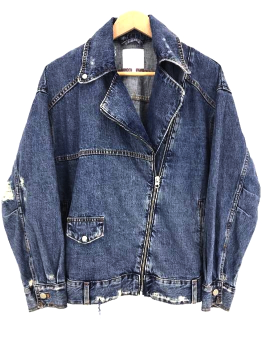 ZARA trafaluc denimwear（ザラ トラファルクデニムウェア） ダメージ加工デニムライダース レディース アウター