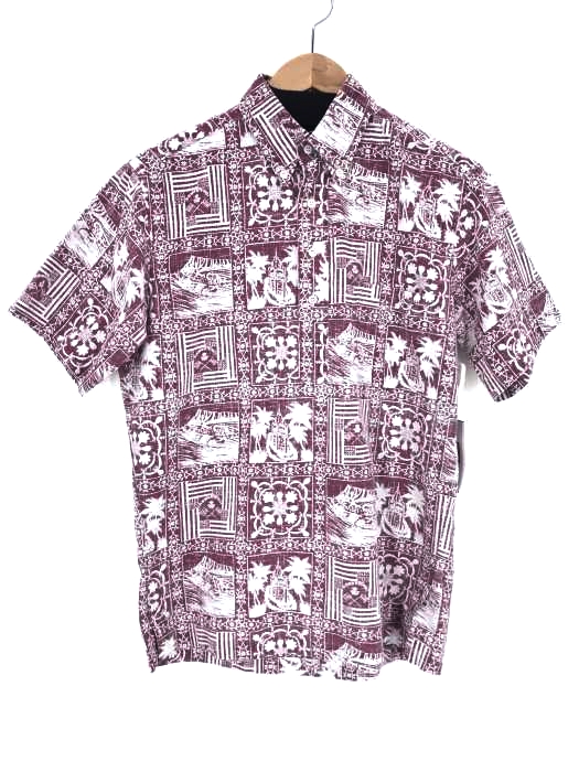 Reyn Spooner（レインスプーナー） プルオーバーアロハシャツ 70後期～80年代前期 後期乳首ありタグ 総柄 メンズ トップス