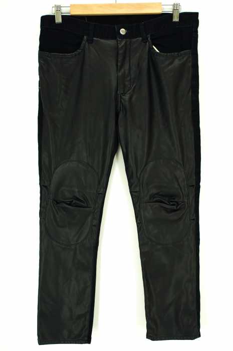 AlexanderLeeChang （アレキサンダーリーチャン） 16AW not leather skiknee pants 切替スキニーパンツ メンズ パンツ