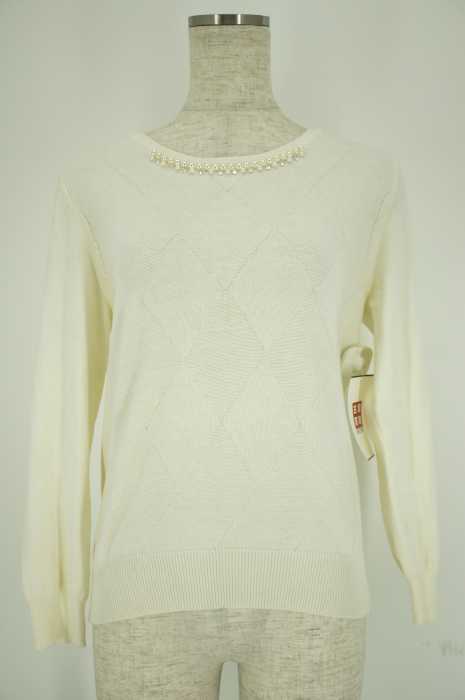 TRUDEA （） ビジュー付きニットトップス レディース トップス