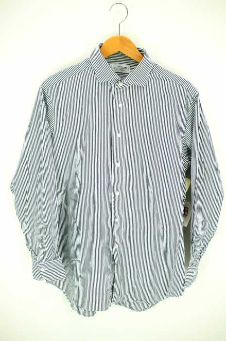 Makers Shirt 鎌倉（メーカーズシャツカマクラ） ウイングカラーストライプシャツ メンズ トップス