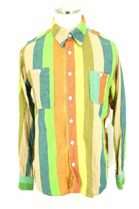 sanca （サンカ） 13SS LINEN MULTI WORK リネンマルチストワークシャツ メンズ トップス