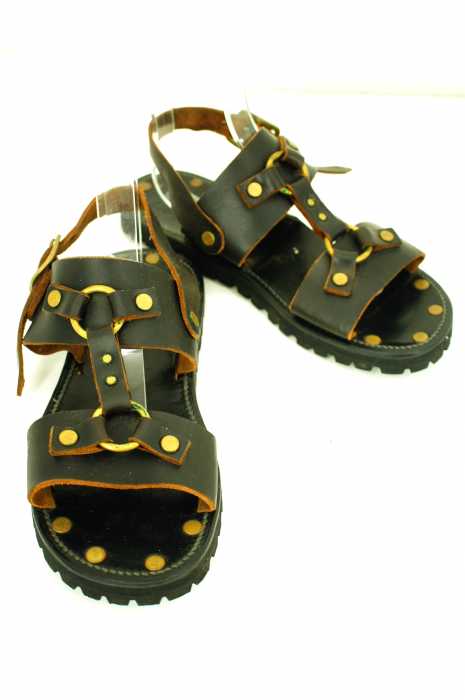 THE RUGGED MUSEUM(ラギッド ミュージアム) vibramソール レザー切替サンダル メンズ シューズ