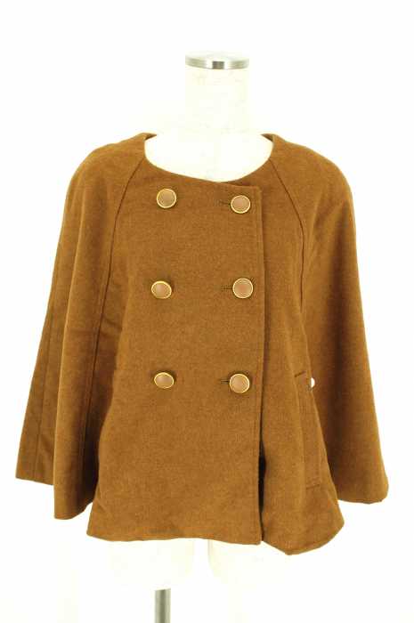 CECIL McBEE （セシルマクビー） ウール混ノーカラーポンチョ レディース アウター