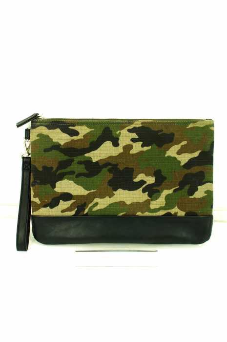 UNITED ARROWS green label relaxing （ユナイテッドアローズグリーンレーベルリラクシング） カモ柄切替クラッチバッグ メンズ バッグ