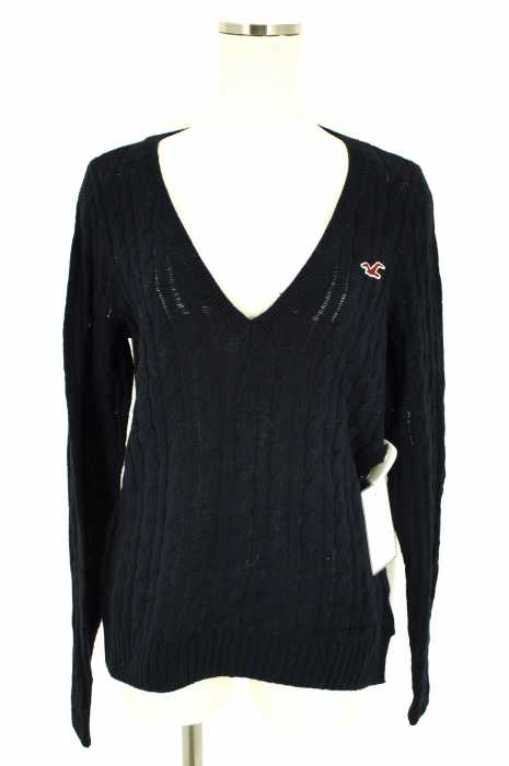 Hollister （ホリスター） Vネックケーブルニットセーター レディース トップス