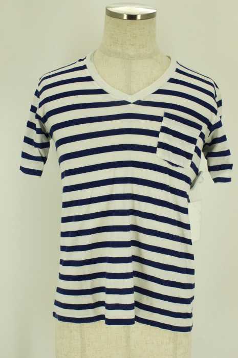 BEAUTY & YOUTH UNITED ARROWS  （ビューティーアンドユースユナイテッドアローズ） ボーダーVネックポケット付きTシャツ メンズ トップス