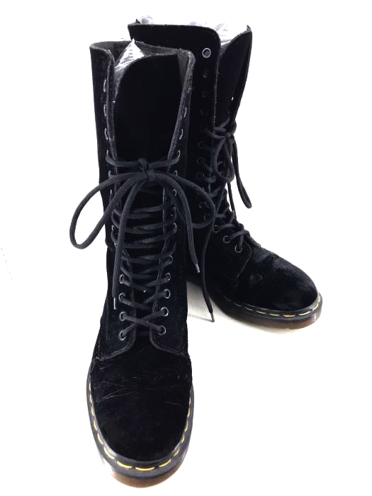 Dr Martens（ドクターマーチン） ベルベットブーツ　14ホール レディース シューズ