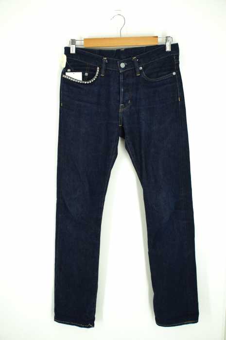 HYSTERIC GLAMOUR （ヒステリックグラマー） 13AW スタッズ　RAWデニムスリムストレートパンツ メンズ パンツ
