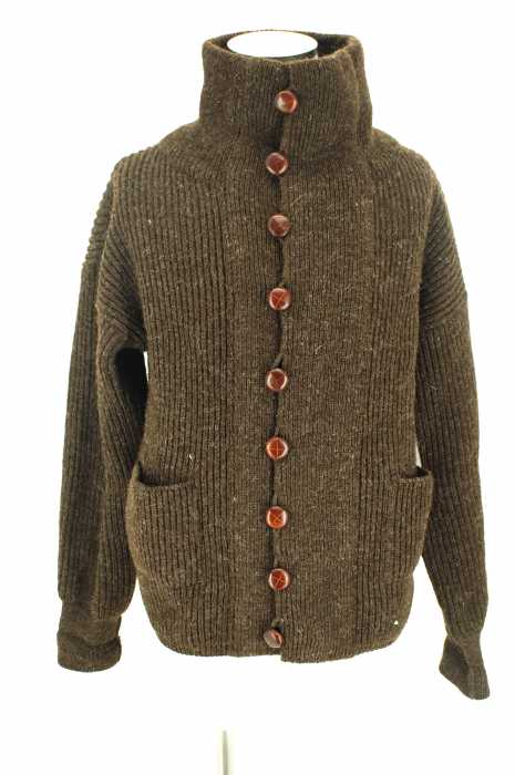 DULYN KNITWEAR （デュリン ニットウェア） ハイネック胡桃ボタンローゲージニットカーディガン メンズ トップス