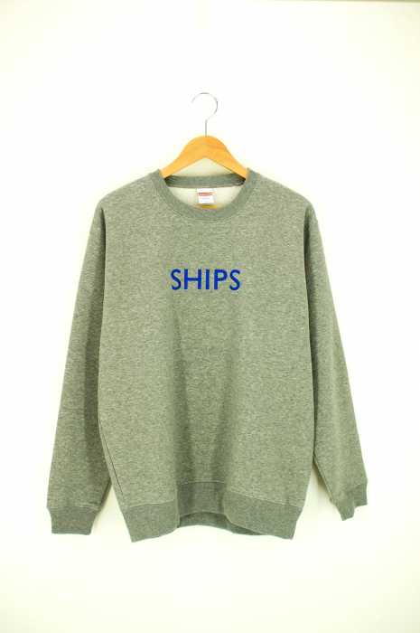 SHIPS （シップス） SHIPSロゴ ビッグシルエット エンブロイダリー スウェット メンズ トップス