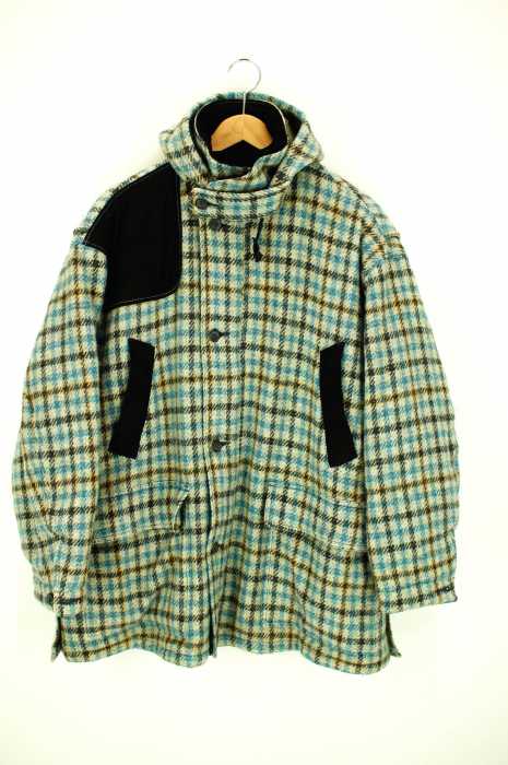 NIGEL CABOURN (ナイジェルケーボン ) 中綿フーディーウールチェックコート メンズ アウター