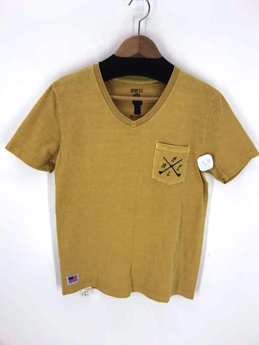 Captains Helm（キャプテンズヘルム） USA製 ロゴ刺繍VネックポケットTシャツ メンズ トップス