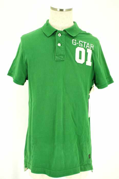 G-STAR RAW （ジースターロー） フェルトワッペンプリント入りポロシャツ メンズ トップス