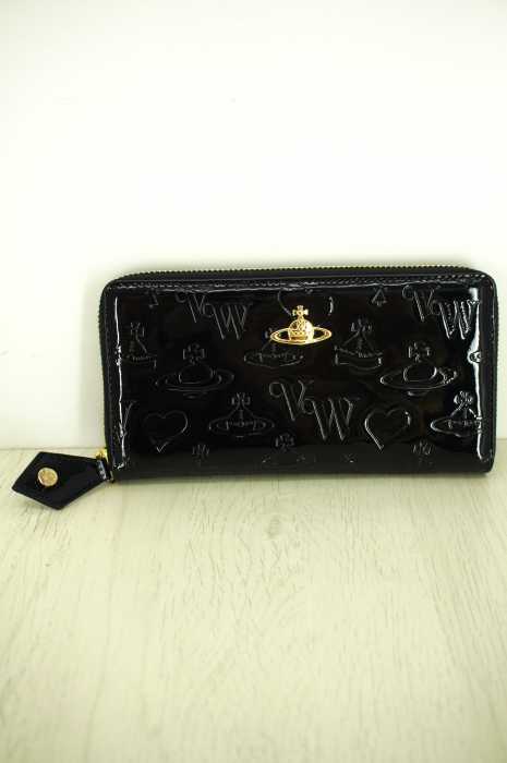 Vivienne Westwood (ヴィヴィアンウエストウッド) エナメルラウンドジップロングウォレット レディース ファッション雑貨