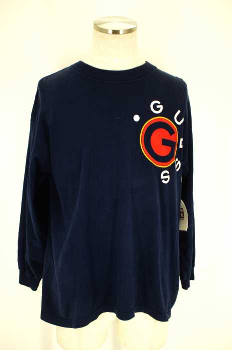 GUESS （ゲス） フロントロゴ長袖カットソー メンズ トップス