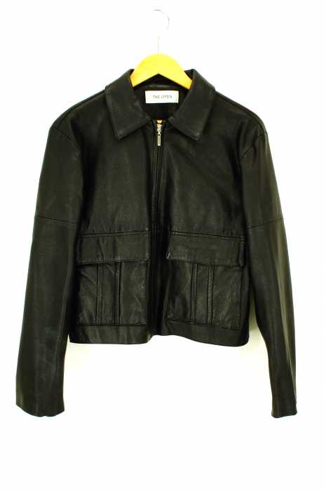 THE OPEN （ザ オープン） ボックスシルエット レザージャケット レディース アウター