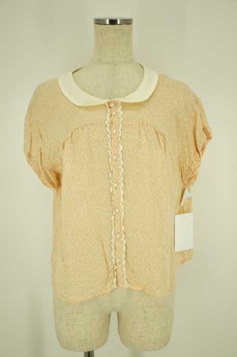w closet WEARS INC. （ダブルクローゼットウェアーズインク） 花柄ラウンドカラーシャツブラウス レディース トップス