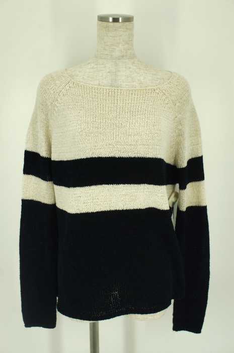 ZARA KNIT（ザラニット） ボーダー柄カシクールトップス レディース トップス