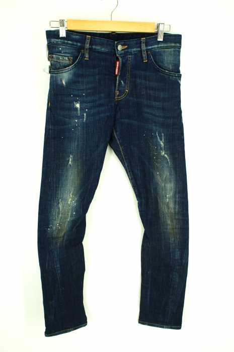 DSQUARED2 （ディースクエアード） ペイント加工ダメージデニムパンツ メンズ パンツ