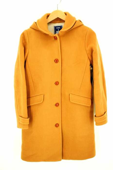 SHIPS （シップス） HAMILTON LAMBSWOOL ハミルトンラムズウール くるみボタン フーデッドコー レディース アウター