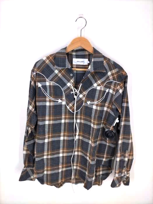 JOHN MASON SMITH（ジョンメイソンスミス） WESTERN SHIRTS P/O チェックウエスタンシャツ メンズ トップス