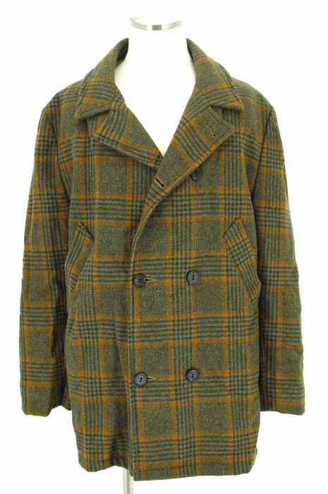 WOOLRICH（ウールリッチ） 裏ボアグレンチェック柄ピーコート メンズ アウター