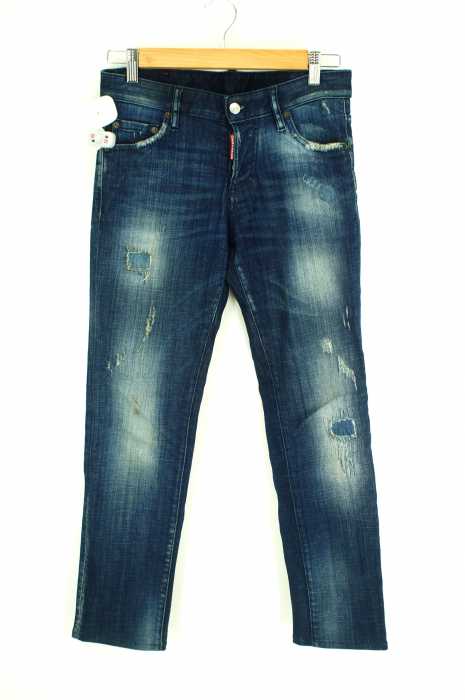DSQUARED2 (ディースクエアード) リペア加工ボタンフライデニムパンツ メンズ パンツ