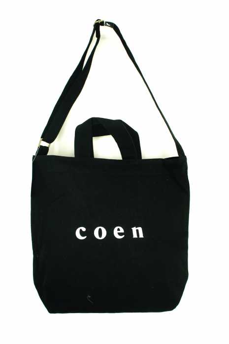 coen（コーエン） 2WAY　ロゴプリントキャンバストートバッグ レディース バッグ