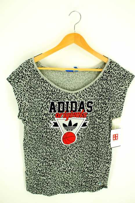 adidas Originals (アディダスオリジナルス) ヒョウ柄 バスケプリントTシャツ レディース トップス