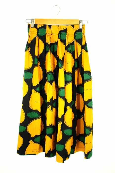 peu pres（プープレ） リネン混 レモン柄 レディース スカート  