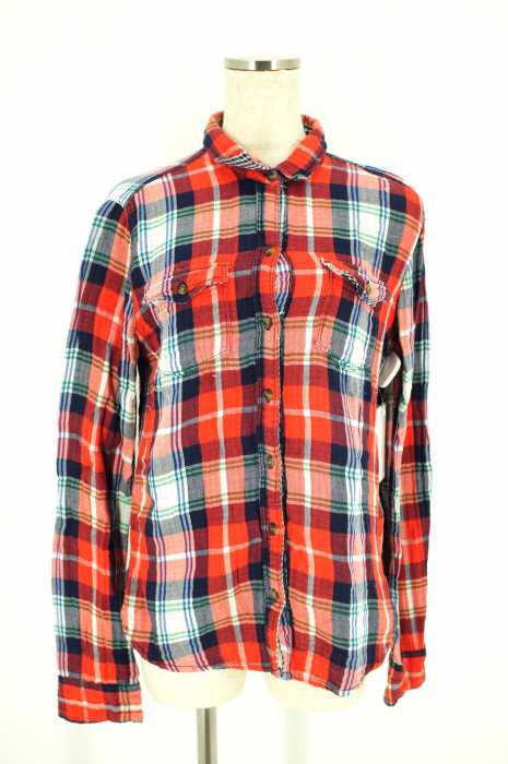 Abercrombie & Fitch (アバクロンビーアンドフィッチ) チェック柄ガーゼボタンシャツ レディース トップス