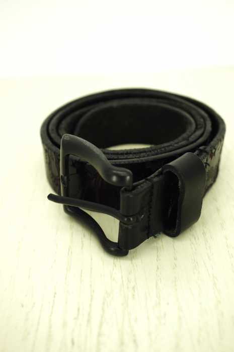 DIESEL BLACK GOLD (ディーゼルブラックゴールド) BADOL 柄入りレザーーベルト メンズ ファッション雑貨