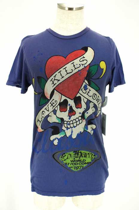 Ed Hardy （エドハーディー） ダメージ加工Tシャツ メンズ トップス