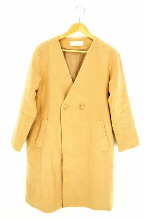 chocol raffine robe　（ショコラフィネローブ） ノーカラーロングコート レディース アウター