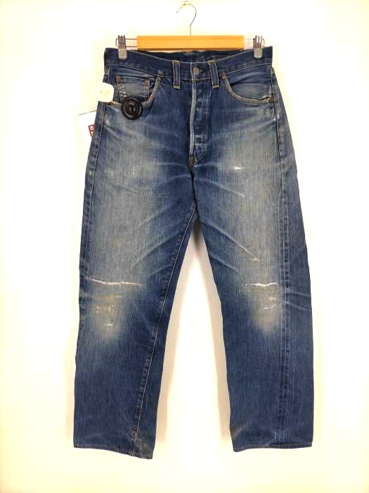 Levi‘s（リーバイス） 90s USA製 201XX ボタン裏555刻印 BIGE バレンシア ボタンフライデニムパンツ メンズ パンツ