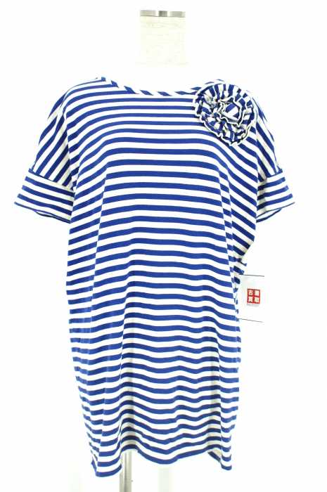 Dot＆Stripes CHILD WOMAN （ドットアンドストライプスチャイルドウーマン） ボーダーコサージュ　ドルマンTシャツ レディース トップス