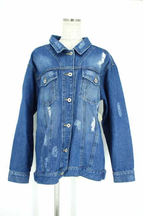 PAGEBOY (ページボーイ) クラッシュ加工デニムジャケット レディース アウター