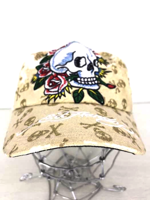 Ed Hardy（エドハーディー） スカル刺繍入りキャップ メンズ 帽子