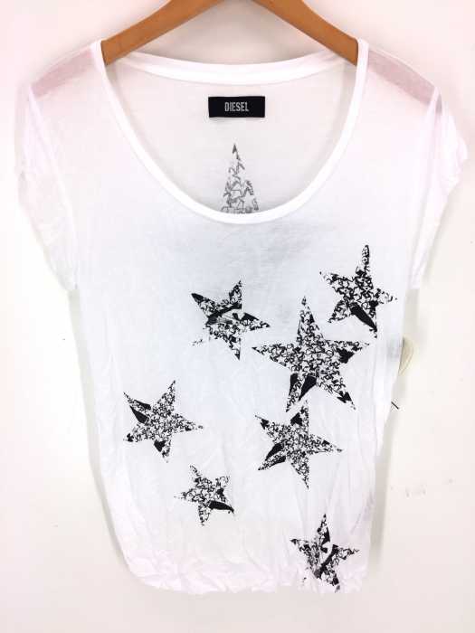 DIESEL（ディーゼル） スタープリントTシャツ カットオフスリーブ レディース トップス