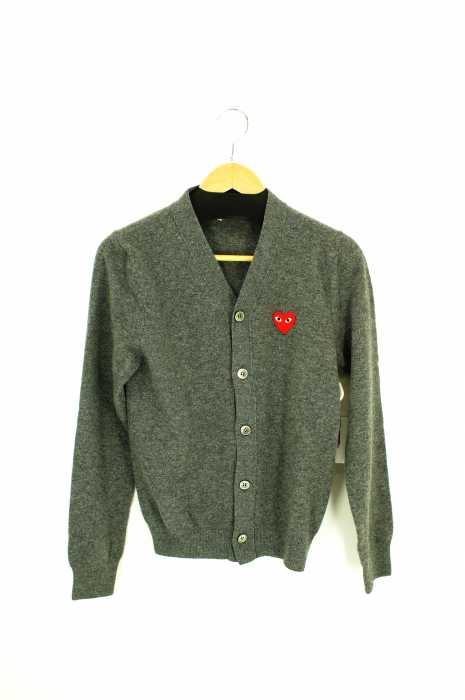 PLAY COMME des GARCONS （プレイコムデギャルソン） AD2011　ハートワッペン付きウールニットカーディガン メンズ トップス