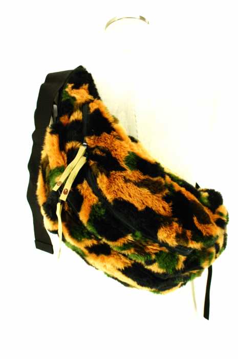 BAPE(ベイプ) 1stcamo サル迷彩柄ファーウエストバッグ メンズ バッグ