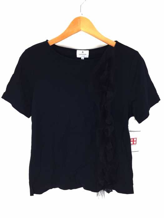 LANVIN en Bleu（ランバンオンブルー） フリルデザインクルーネックTシャツ レディース トップス