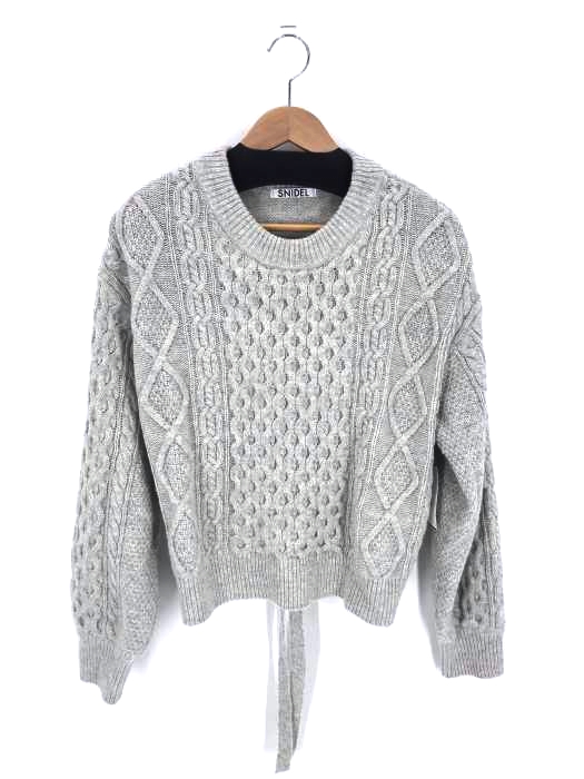 snidel（スナイデル） Cable Design Knit Top ケーブルデザインニットプルオーバー レディース トップス