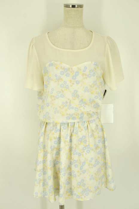 MAJESTIC LEGON(マジェスティックレゴン) 花柄シフォン切替ワンピース レディース ワンピース