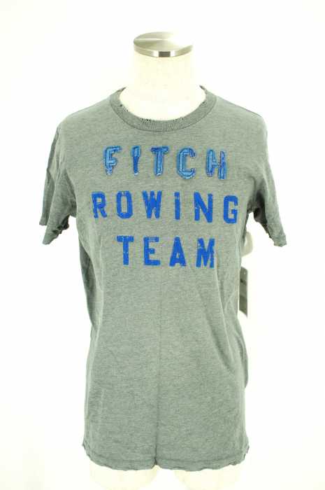 Abercrombie & Fitch （アバクロンビーアンドフィッチ） ダメージ加工刺繍デザイン半袖Tシャツ メンズ トップス