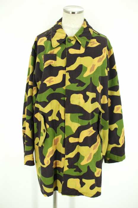 Used ブランド不明 チェコスロバキア軍 サラマンダーカモ ステンカラーコート メンズ アウター ブランド古着買取販売バズストア