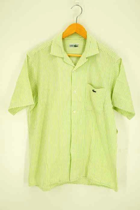 CHEMISE LACOSTE（シュミーズ ラコステ） シアサッカー　オープンカラーシャツ　開襟　ストライプ メンズ トップス