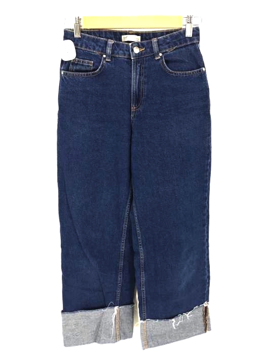 ZARA TRF(ザラティーアールエフ) ロールアップデニムワイドパンツ レディース パンツ